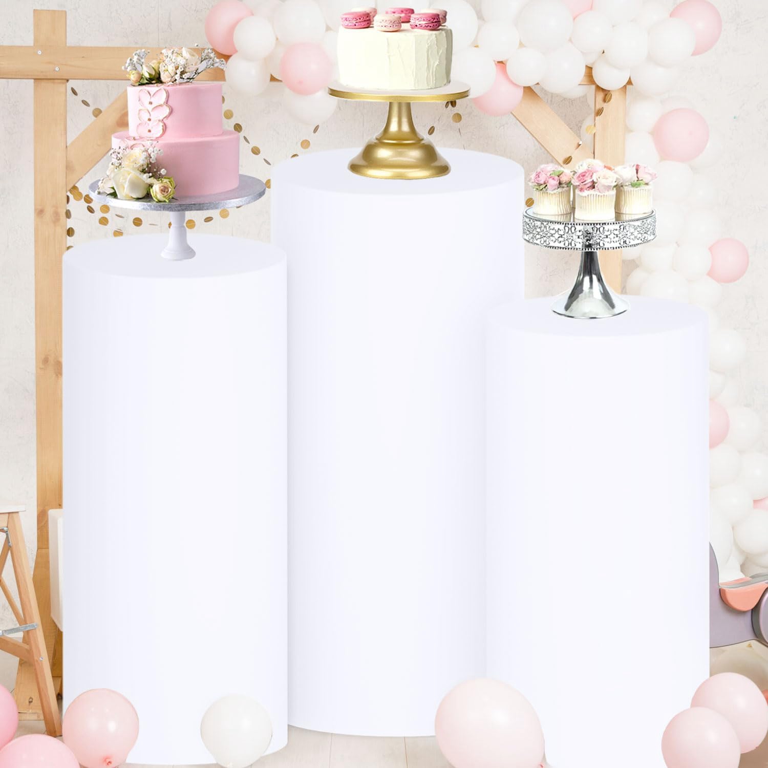 Yeele 1PCS/3PCS/5PCS White Cyl - Dessert Table Backdrop review and price