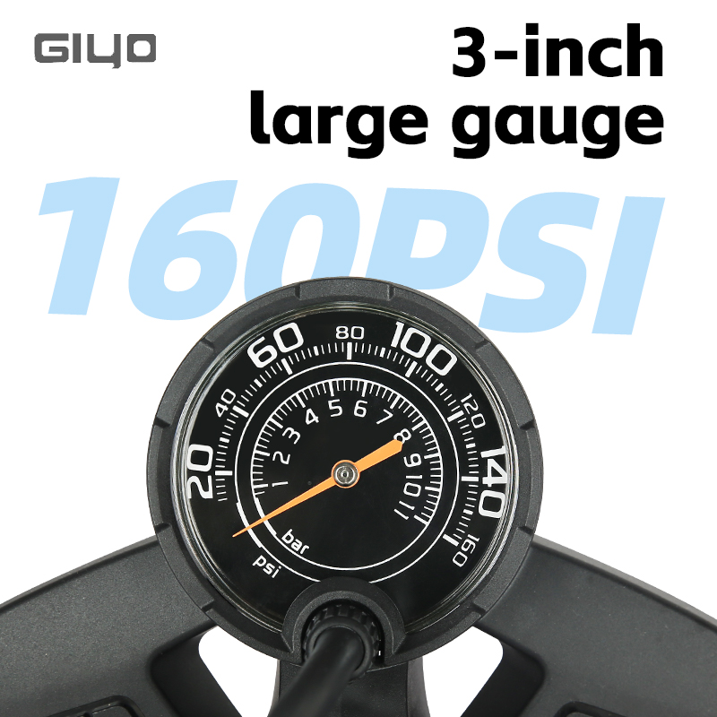 GIYO 160PSI Bicycle Floor Pump - Balloon Pump Hand review and price