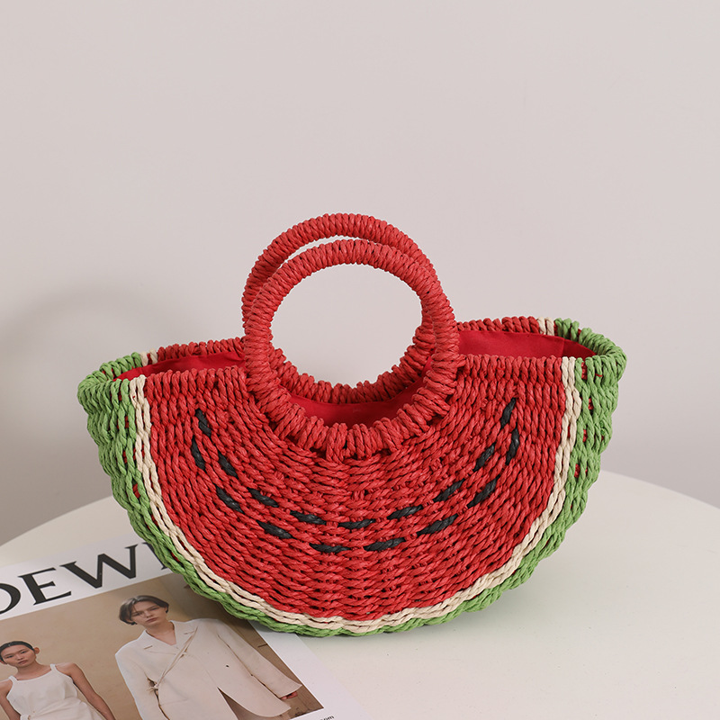 Cute Watermelon Straw Bag Cand - Paper Straw Color review and price